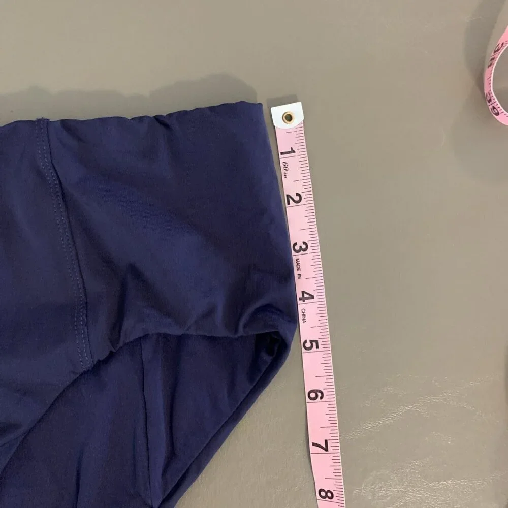 Andie Womens XXL NEW Swim Bikini High Waist Cheeky Bottom Navy Blue AB307